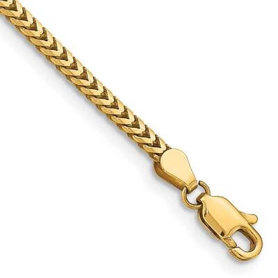 2.5mm Franco Chain 7 Inch 10k Gold 10FRA080-7, MPN: 10FRA080-7,