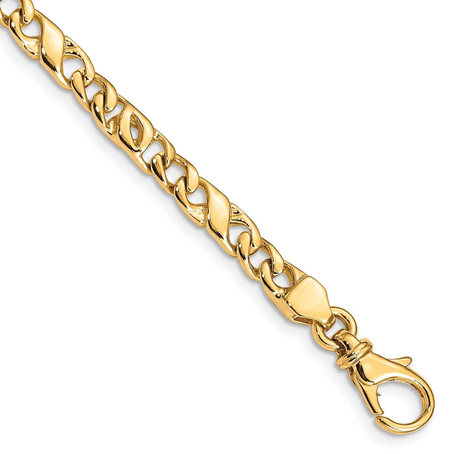 4.8mm HPolished Fancy Link Chain 7 Inch 10k Gold 10LK396-7 by Men&#39;s Jewelry and Accessories, MPN: 1…