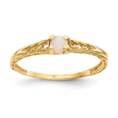 Madi K 3mm Opal Birthstone Baby Ring 10k Gold 10GK133, MPN: 10GK133,
