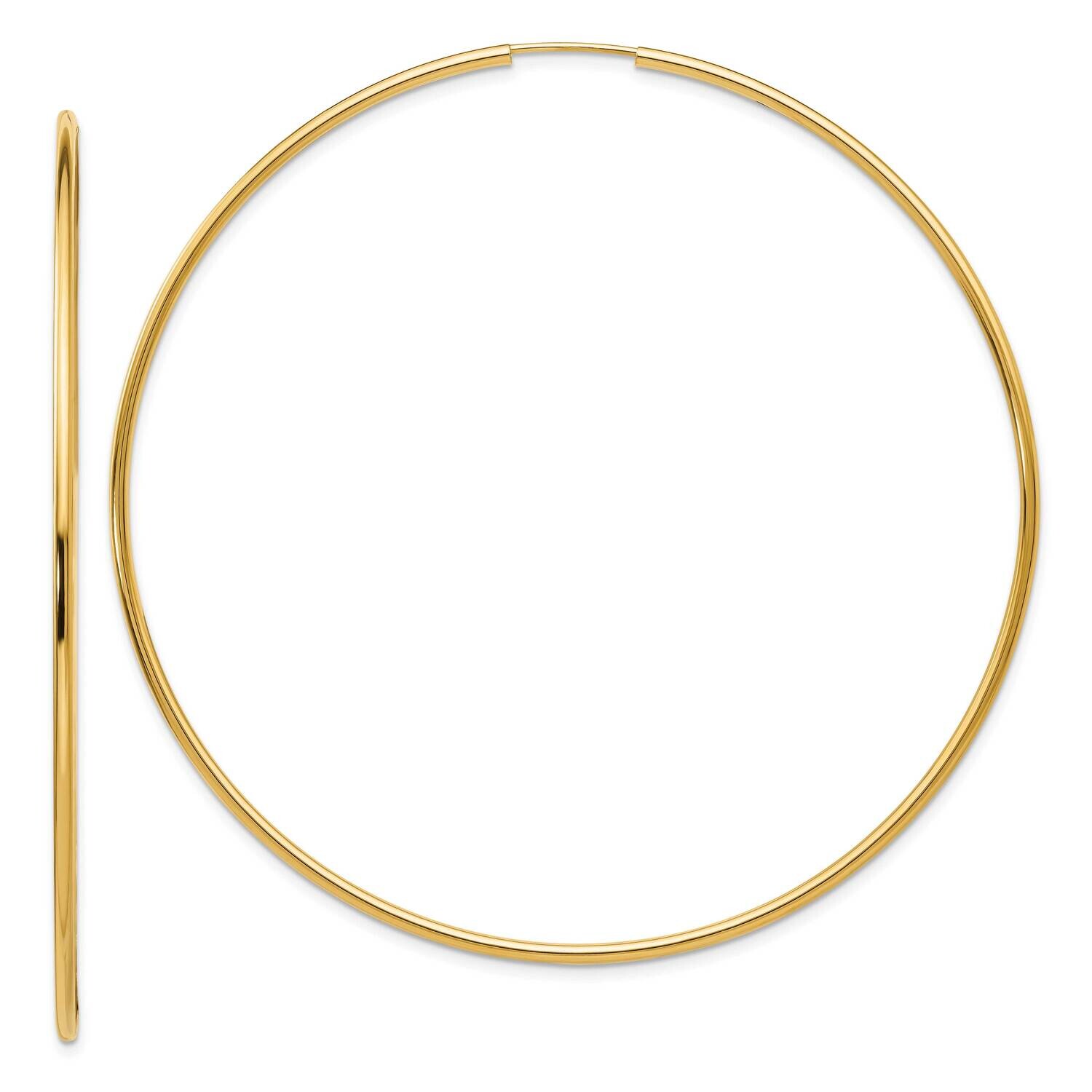 Endless Hoop Earrings 10k Gold 10TF803, MPN: 10TF803,