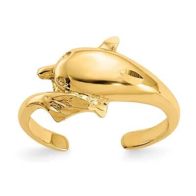 Diamond-Cut Dolphin Toe Ring 10k Polished Gold 10K5801, MPN: 10K5801,