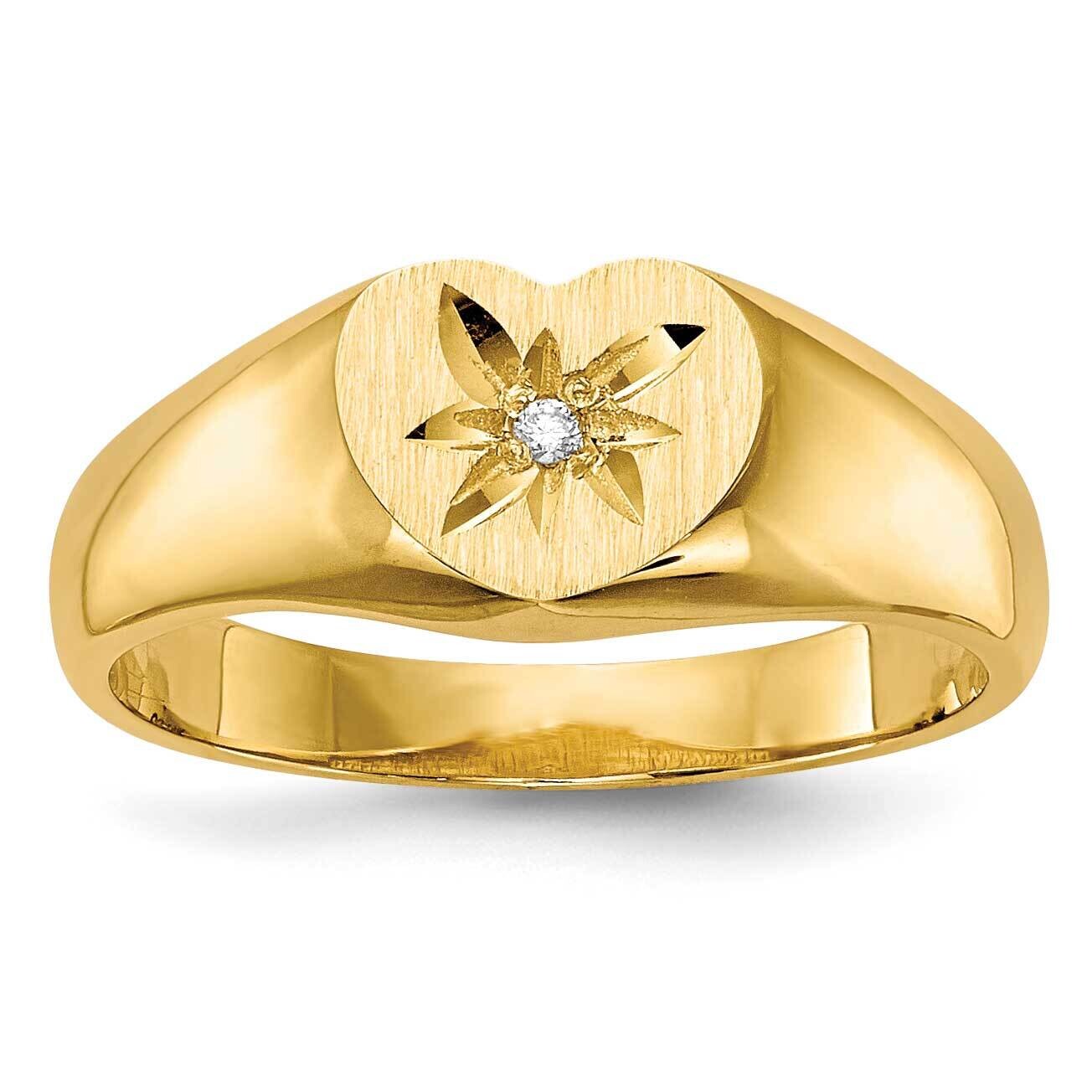 Child's Aa Diamond Signet Ring 10k Gold 10RS655AA