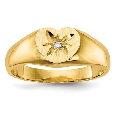 Child&#39;s Aa Diamond Signet Ring 10k Gold 10RS655AA, MPN: 10RS655AA,