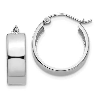 Fancy Hoop Earrings 10k White Gold 10H341, MPN: 10H341,
