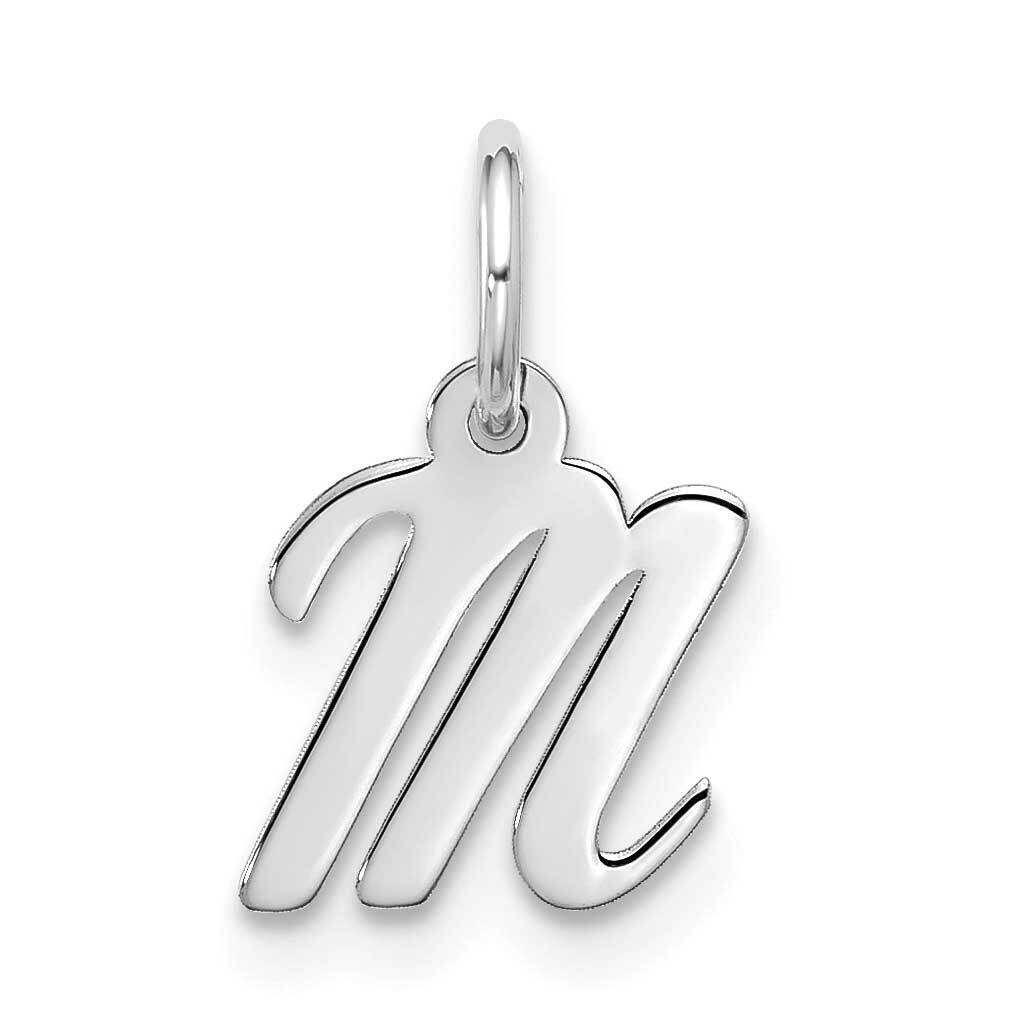 Small Script Initial M Charm 10k White Gold 10WC1556M, MPN: 10WC1556M,