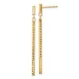 Diamond-Cut Bar Dangle Post Earrings 10k Polished Gold 10TH955, MPN: 10TH955,