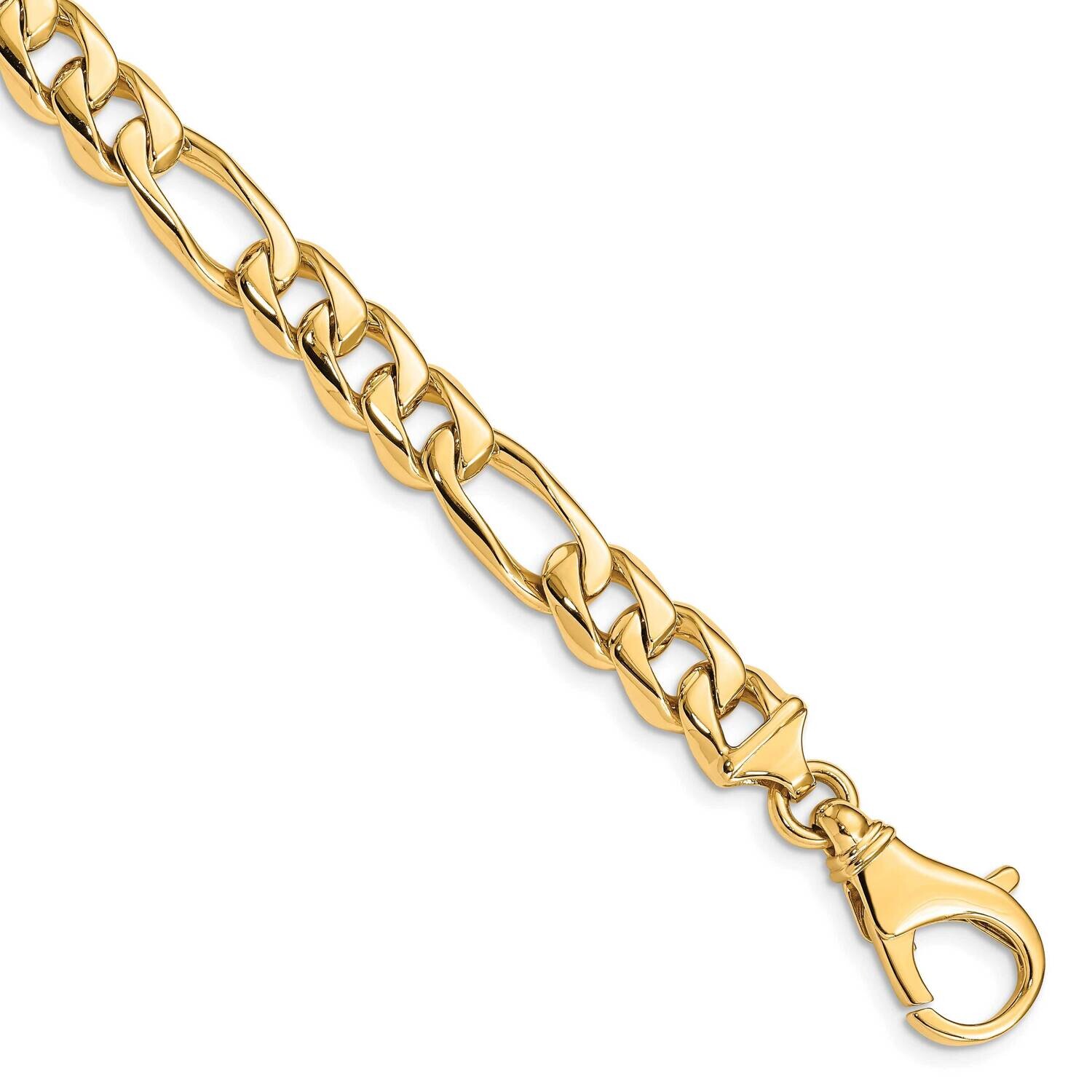8.5mm HPolished Fancy Link Bracelet 8 Inch 10k Gold 10LK462-8