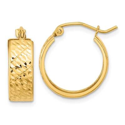 Diamond-Cut Hoop Earrings 10k Gold 10TF1072, MPN: 10TF1072,
