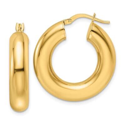 Polished 6mm Hollow Round Tube Round Hoop Earrings 10k Gold 10ER336, MPN: 10ER336, 196904149232