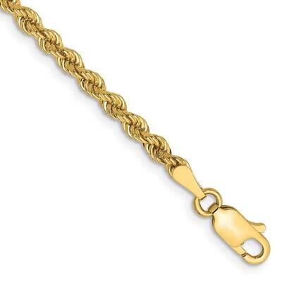 2.75mm Regular Rope Chain 7 Inch 10k Gold 10K021S-7, MPN: 10K021S-7,
