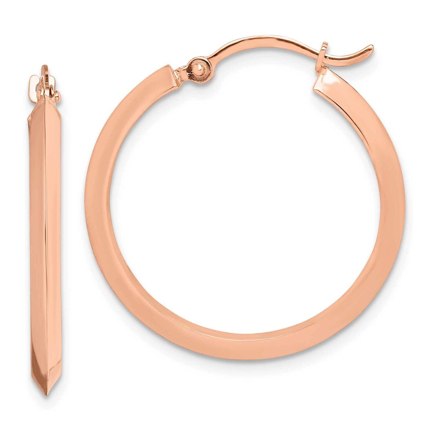 Polished Hoop Earrings 10k Rose Gold 10TF1630R, MPN: 10TF1630R,