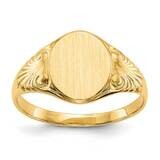 10.0X7.5mm Closed Back Signet Ring 10k Gold 10CH194, MPN: 10CH194,