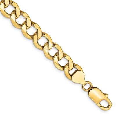 9mm Semi-Solid Curb Chain 7 Inch 10k Gold 10BC111-7 by Men&#39;s Jewelry and Accessories, MPN: 10BC111-…