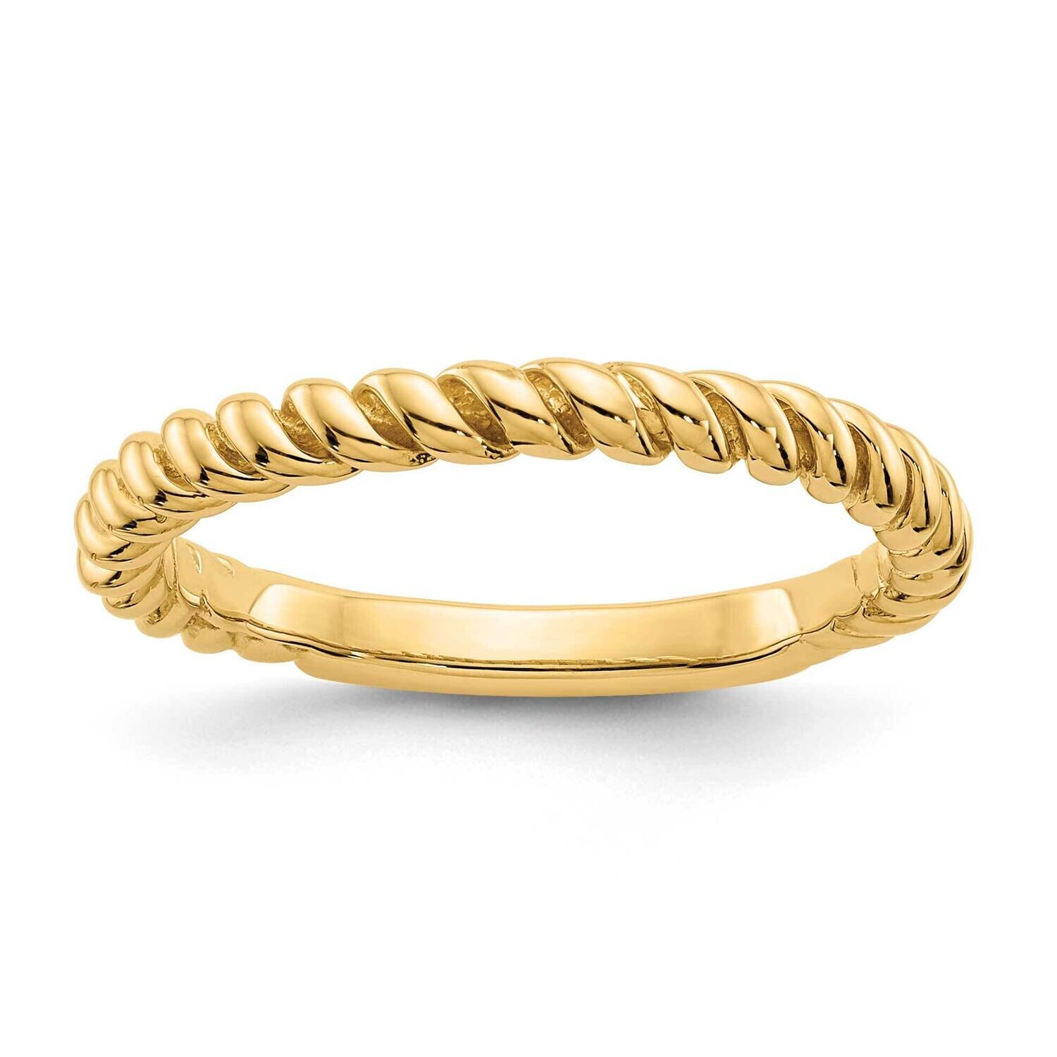 Twisted Band 10k Polished Gold 10D908