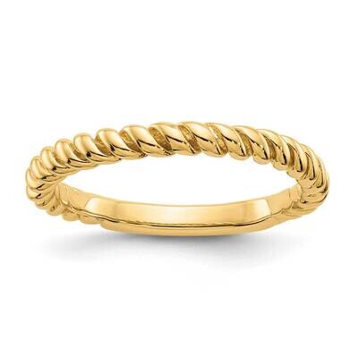 Twisted Band 10k Polished Gold 10D908, MPN: 10D908,