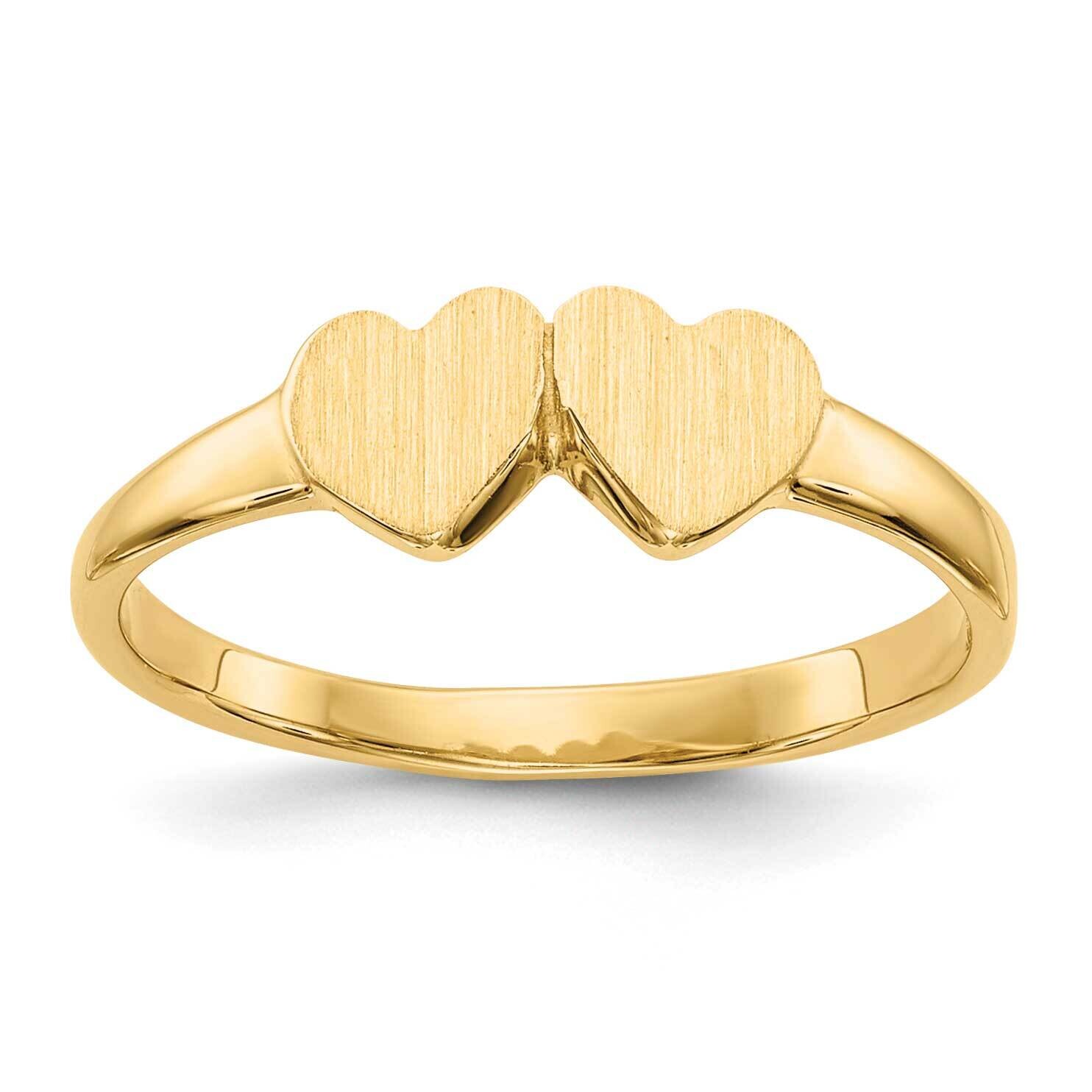 Childs Double Heart Ring 10k Gold 10R200