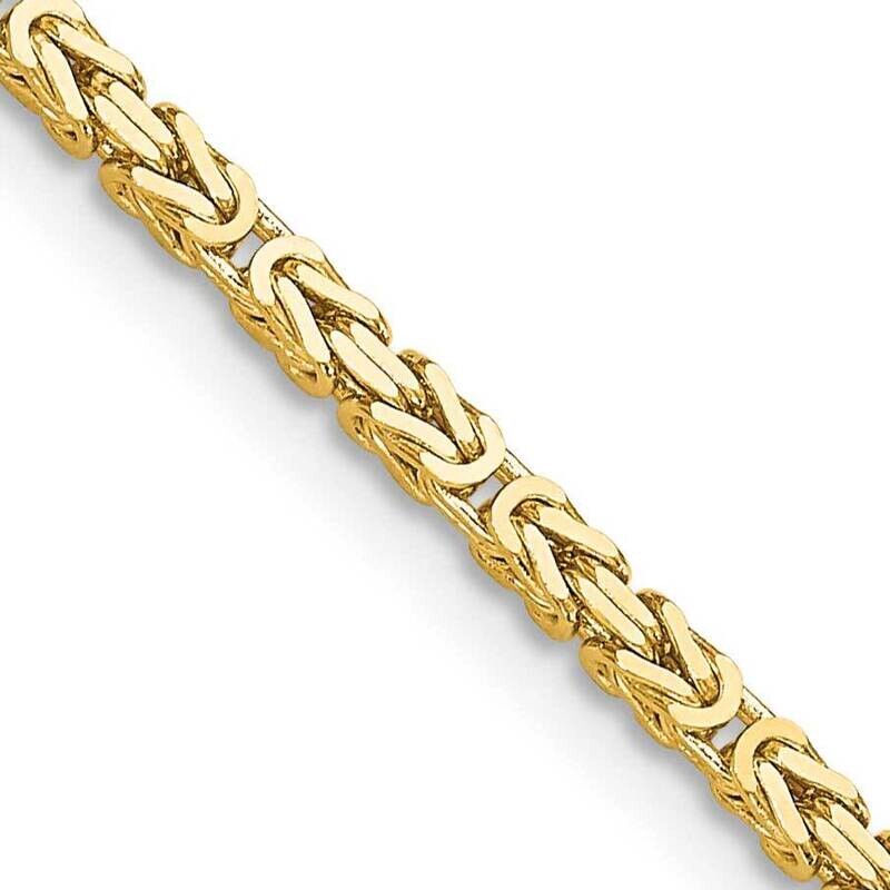 2mm Byzantine Chain 30 Inch 10k Gold 10BIZ050-30 - HomeBello