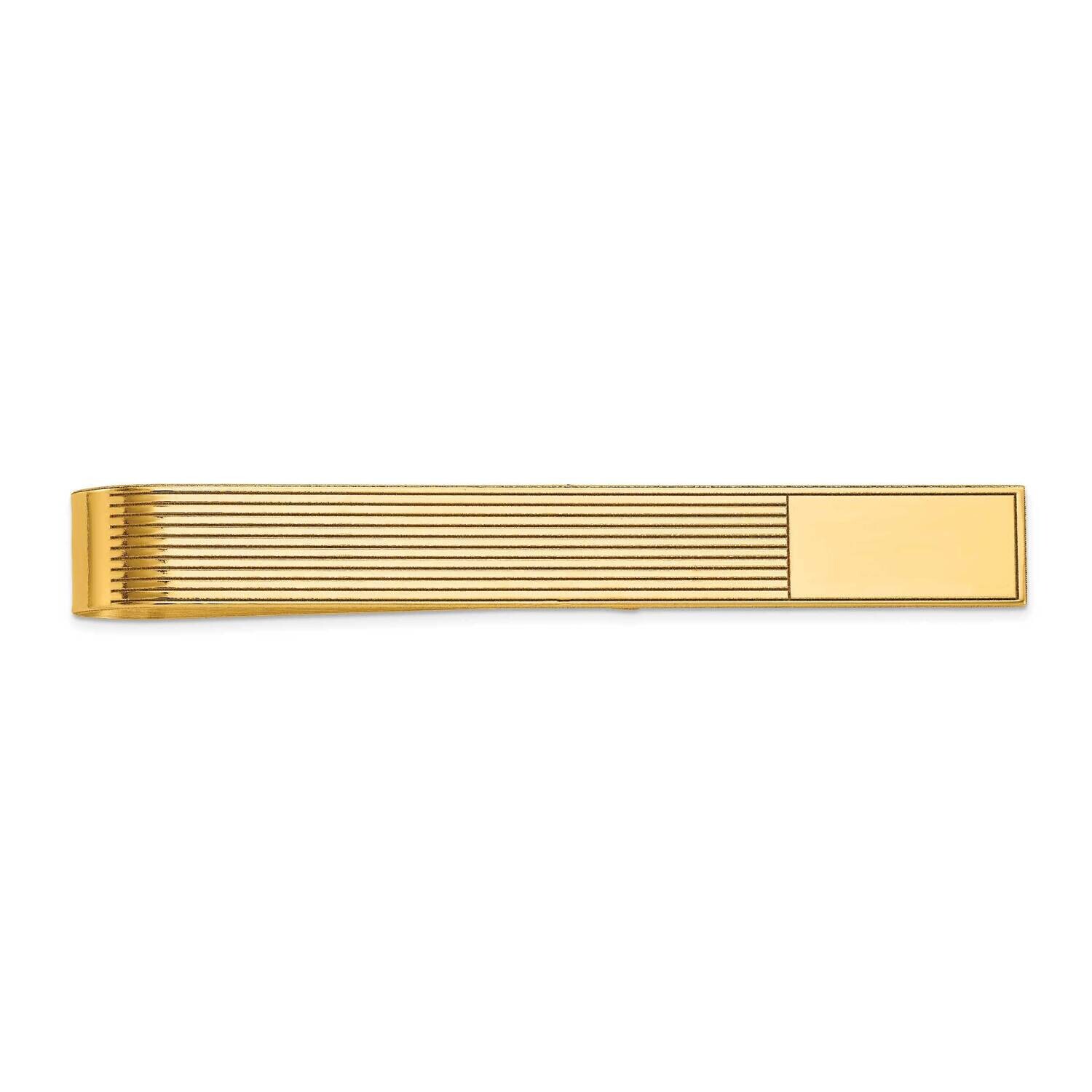 Men&#39;s Grooved Engravable Tie Bar 10k Gold 10MC81 by Men&#39;s Jewelry and Accessories, MPN: 10MC81,