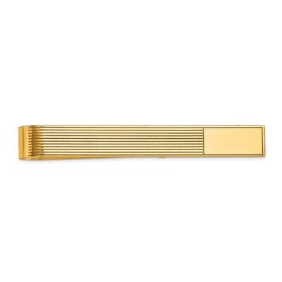 Men&#39;s Grooved Engravable Tie Bar 10k Gold 10MC81 by Men&#39;s Jewelry and Accessories, MPN: 10MC81,