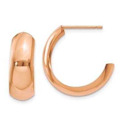Polished Hoop Earrings 10k Rose Gold 10TF970, MPN: 10TF970,