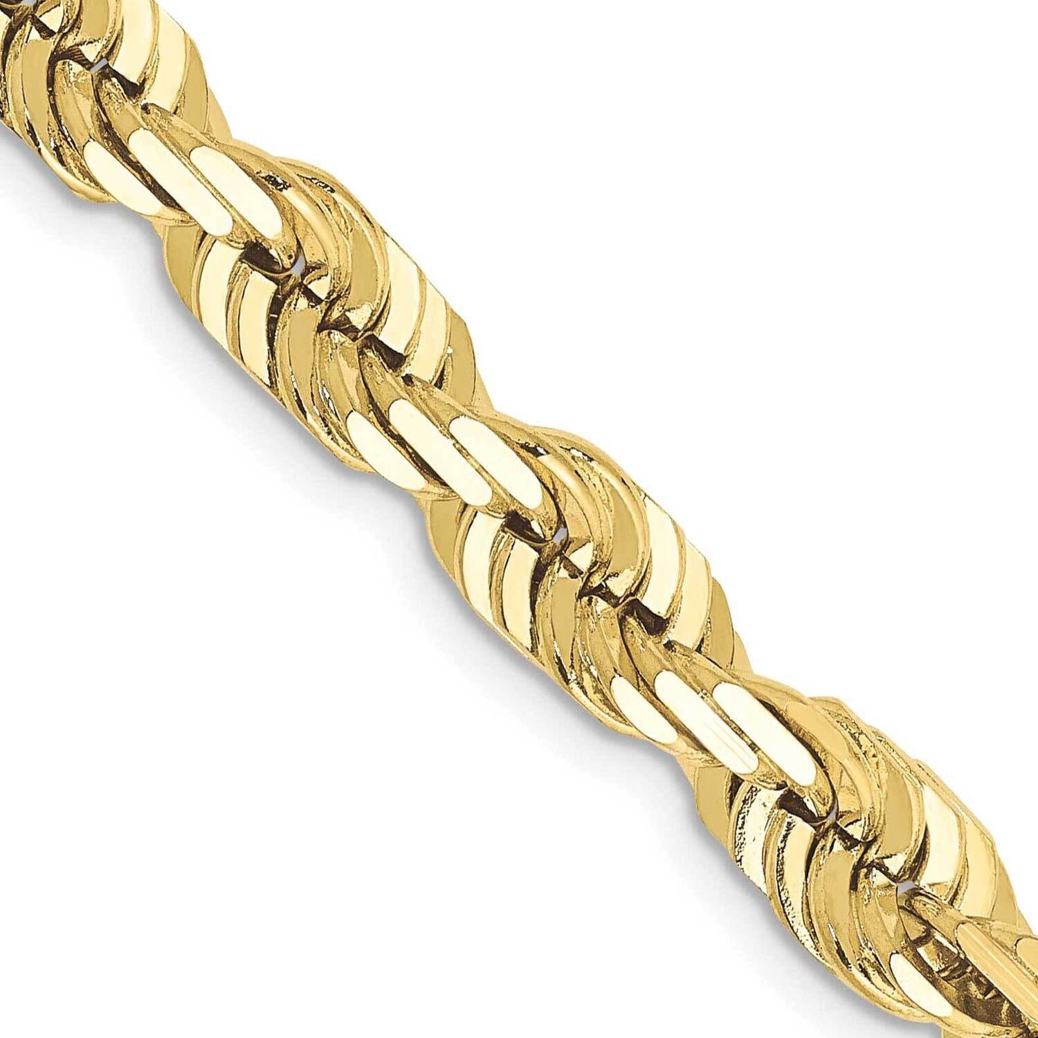 6.5mm Diamond-Cut Rope Chain 22 Inch 10k Gold 10K045-22