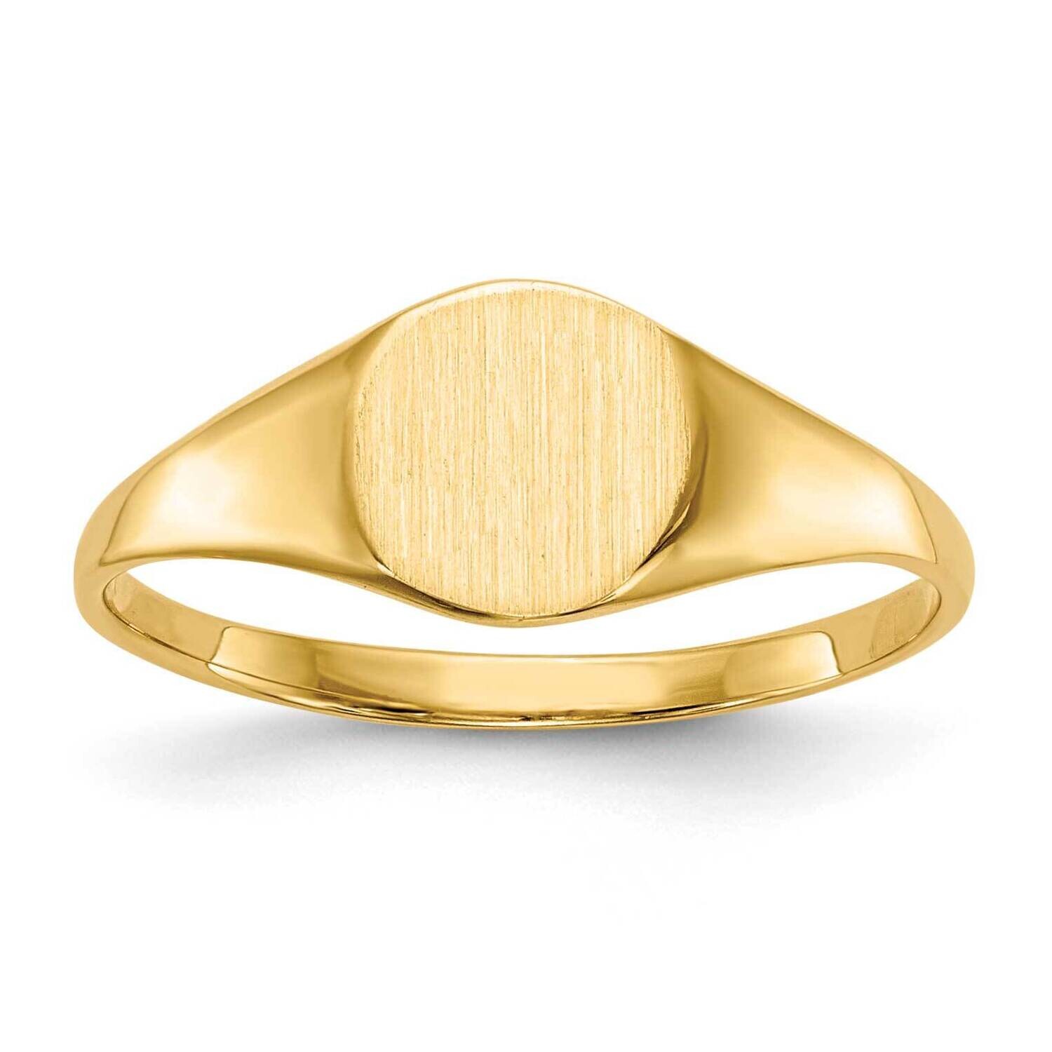 6.5 x 7 Inch.5mm Closed Back Signet Ring 10k Gold 10RS273, MPN: 10RS273,