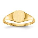 6.5 x 7 Inch.5mm Closed Back Signet Ring 10k Gold 10RS273, MPN: 10RS273,