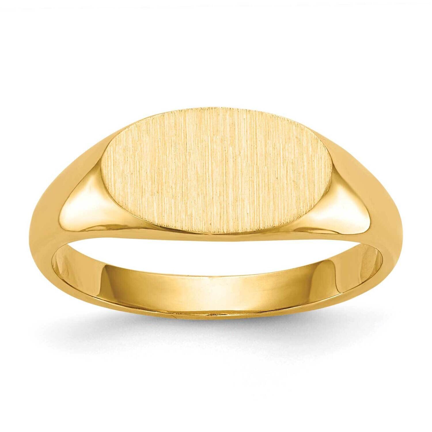 6.5X11.5mm Closed Back Signet Ring 10k Gold 10RS258, MPN: 10RS258,