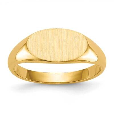 6.5X11.5mm Closed Back Signet Ring 10k Gold 10RS258, MPN: 10RS258,