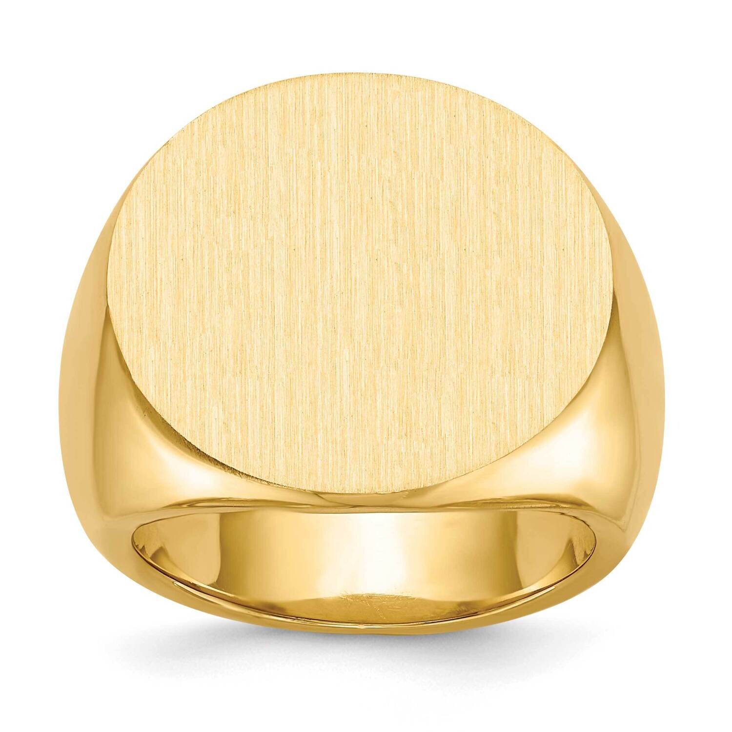 21.0X21.5mm Closed Back Mens Signet Ring 10k Gold 10RS283, MPN: 10RS283,