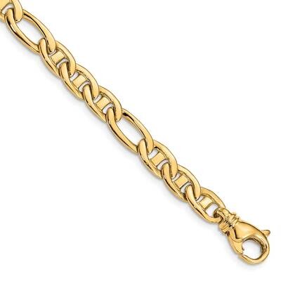 6.5mm Solid Hand-Polished 3 &amp; 1 Flat Anchor Bracelet 8.25 Inch 10k Gold 10FL438-8.25 by Men&#39;s Jewel…