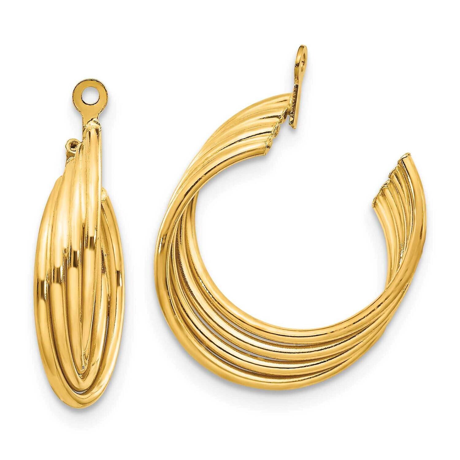 Hoop Earring Jackets 10k Polished Gold 10T755J