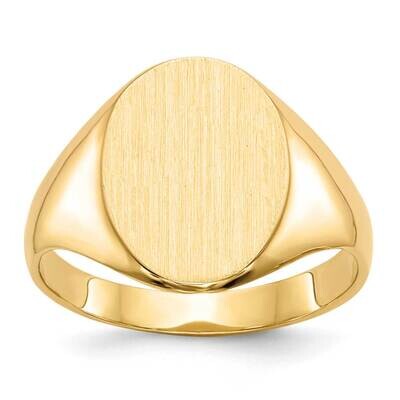 14.0X10.0mm Closed Back Signet Ring 10k Gold 10RS183, MPN: 10RS183,