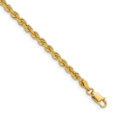3.3mm Regular Rope Chain 9 Inch 14k Gold 024S-9, MPN: 024S-9,