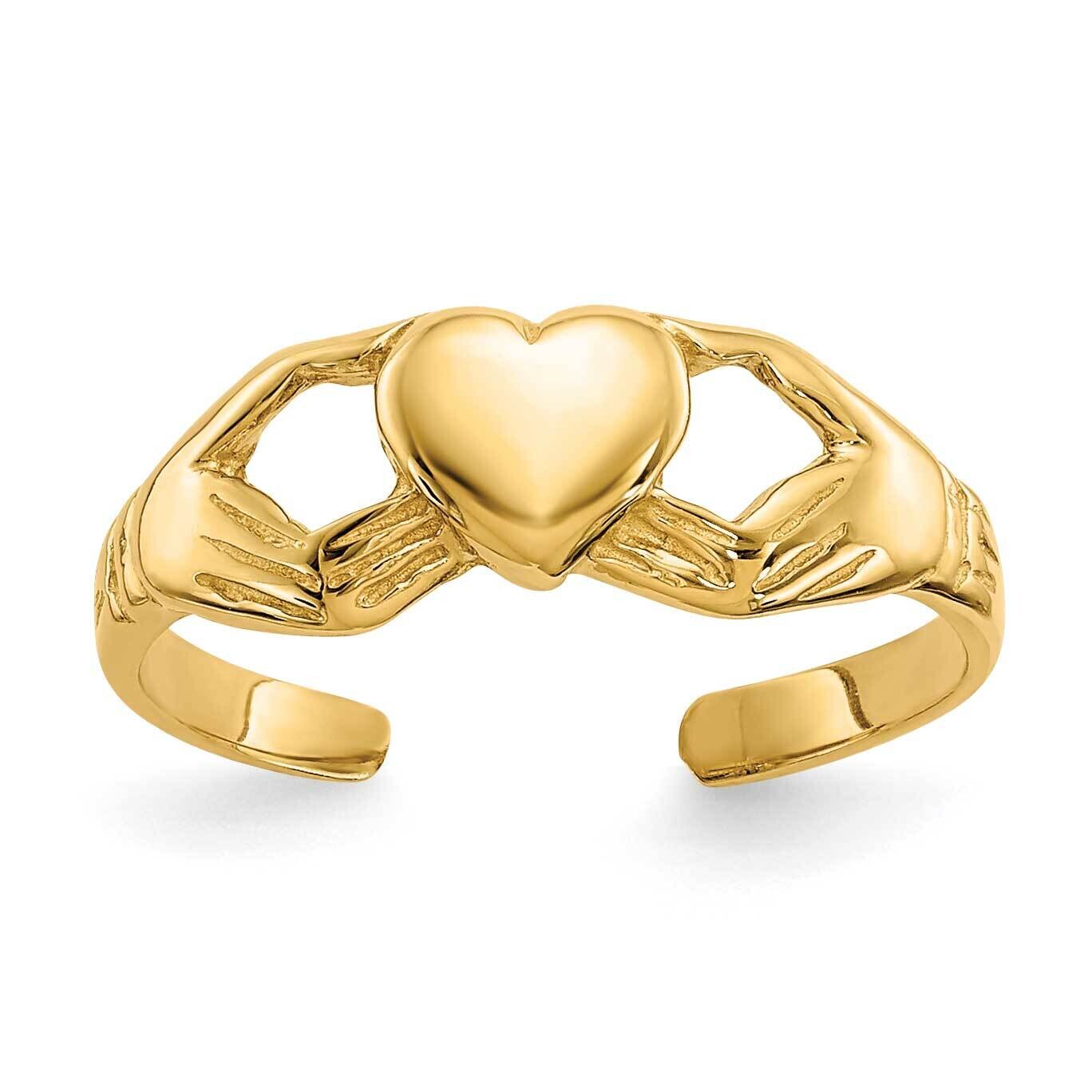 Claddagh Toe Ring 10k Polished Gold 10K5109, MPN: 10K5109,