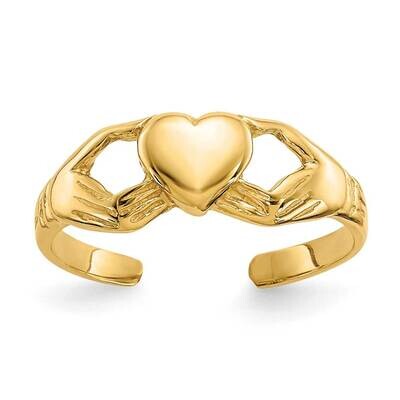 Claddagh Toe Ring 10k Polished Gold 10K5109, MPN: 10K5109,