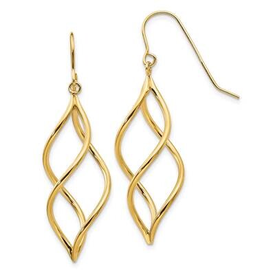 Twisted Dangle Earrings 10k Gold 10TL431, MPN: 10TL431,