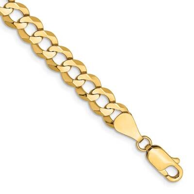 7.2mm Lightweight Flat Cuban Chain 7 Inch 10k Gold 10LCB180-7, MPN: 10LCB180-7,