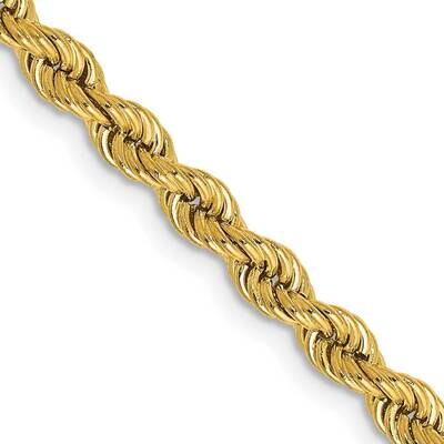 3.65mm Regular Rope Chain 28 Inch 10k Gold 10K025S-28, MPN: 10K025S-28,