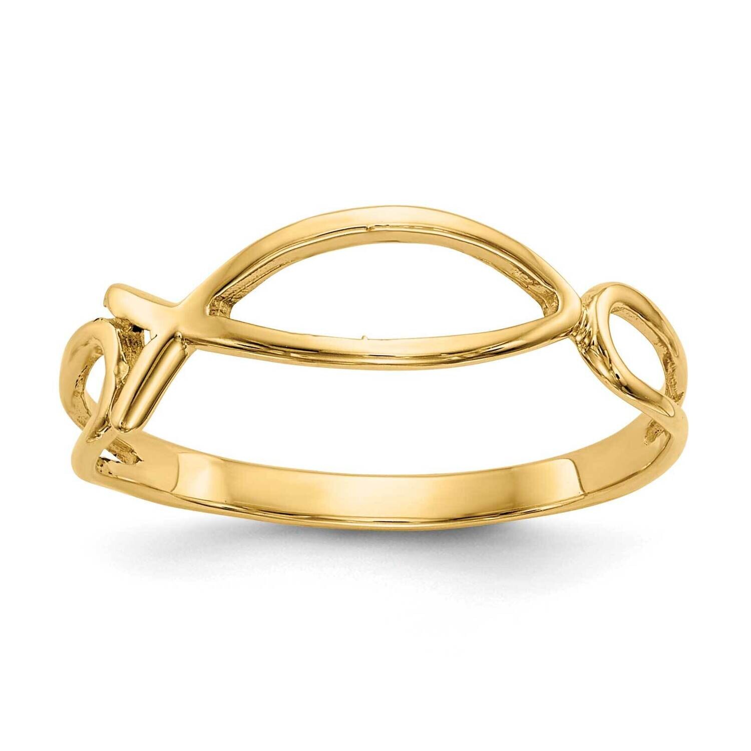 Ichthus Fish Ring 10k Polished Gold 10R135, MPN: 10R135,
