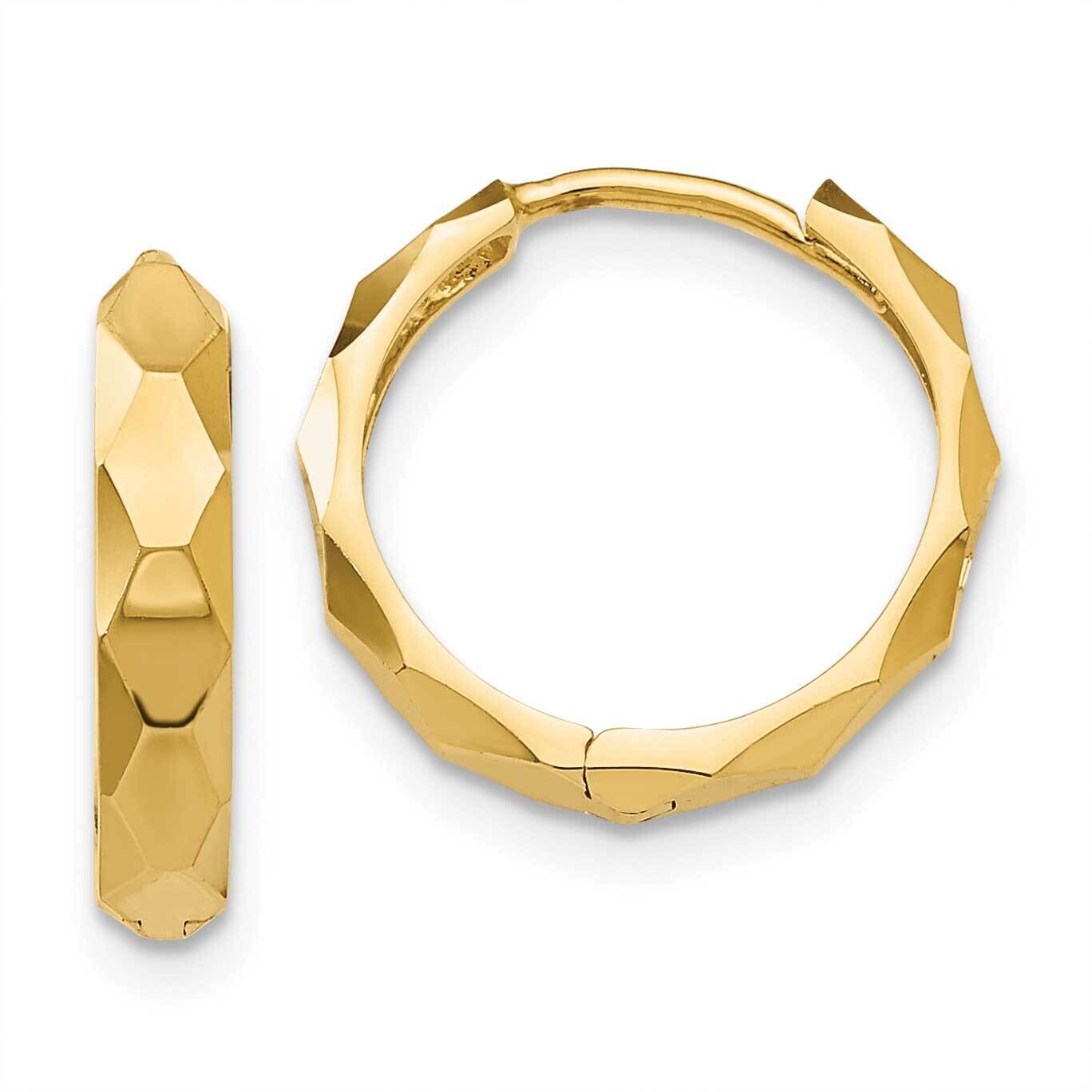 Diamond-Cut Hoop Earrings 10k Gold 10TL568, MPN: 10TL568, 196904097205