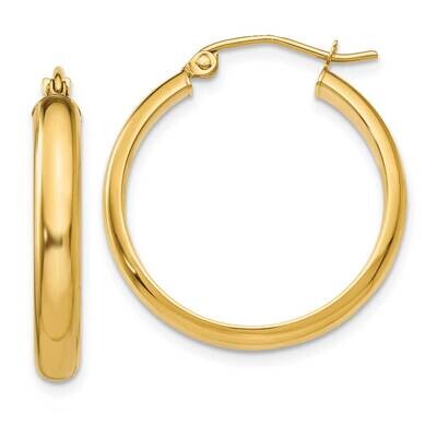 Round Tube Hoop Earrings 10k Gold 10TC143, MPN: 10TC143,
