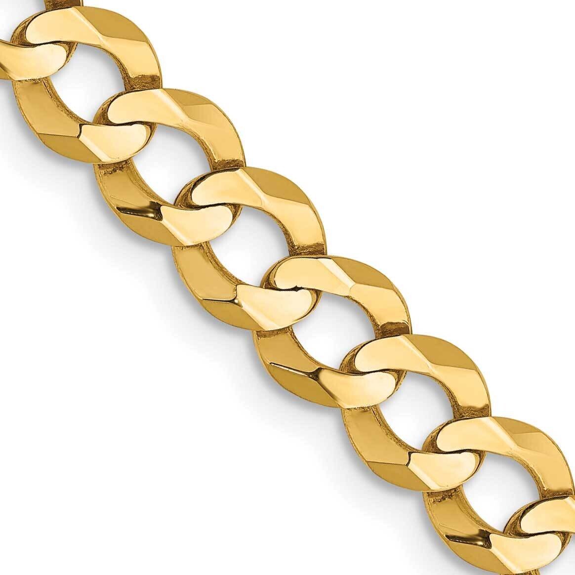5.9mm Lightweight Flat Cuban Chain 20 Inch 10k Gold 10LCB150-20, MPN: 10LCB150-20,