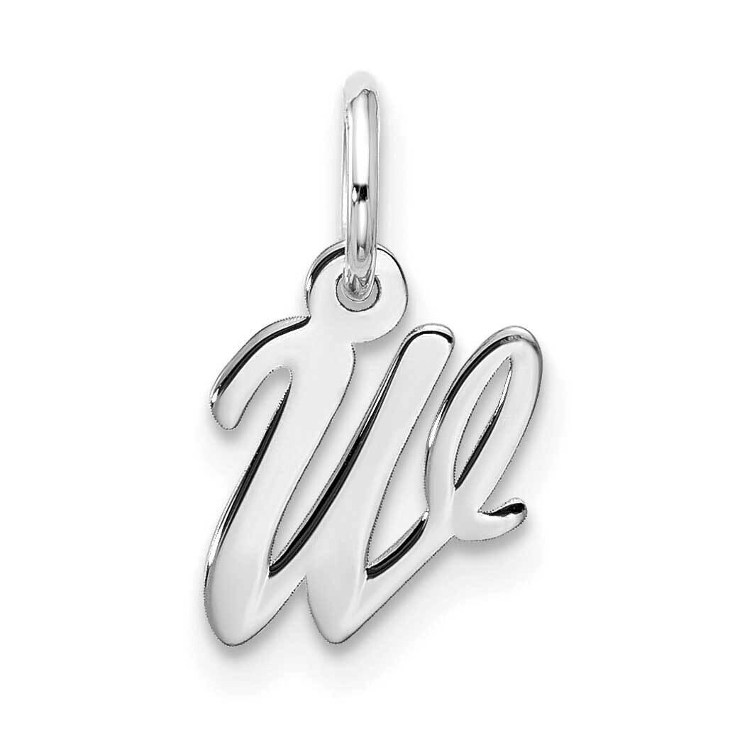 Small Script Initial W Charm 10k White Gold 10WC1556W, MPN: 10WC1556W,