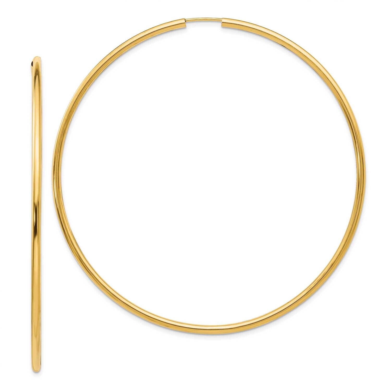Endless Hoop Earrings 10k Gold 10TF802, MPN: 10TF802,