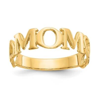 Mom Ring 10k Polished Gold 10R424, MPN: 10R424,