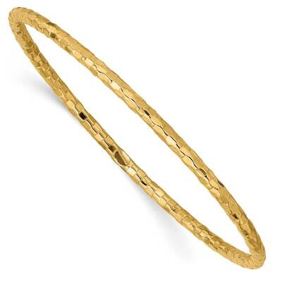 Textured Slip-On Bangle Bracelet 8 Inch 10k Polished Gold 10DB585, MPN: 10DB585,