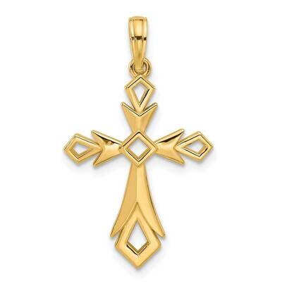 Fancy Cross Charm 14k Gold D5490 by Men&#39;s Jewelry and Accessories, MPN: D5490,