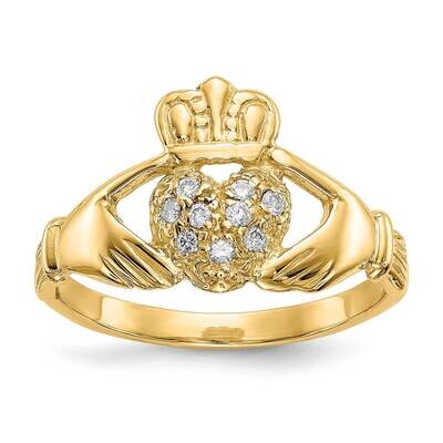 1/10Ct Aa Diamond Claddagh Ring 10k Gold 10Y6307AA, MPN: 10Y6307AA,