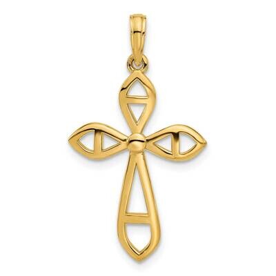 Fancy Cross Charm 14k Gold D5410 by Men&#39;s Jewelry and Accessories, MPN: D5410,